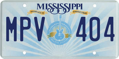 MS license plate MPV404