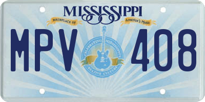 MS license plate MPV408