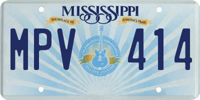 MS license plate MPV414