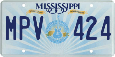 MS license plate MPV424