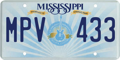 MS license plate MPV433
