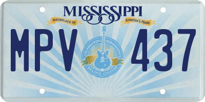 MS license plate MPV437