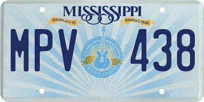 MS license plate MPV438