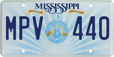 MS license plate MPV440