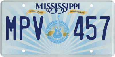 MS license plate MPV457