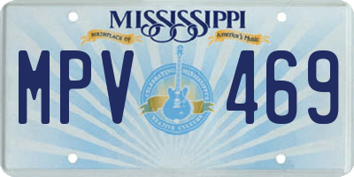 MS license plate MPV469