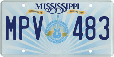 MS license plate MPV483