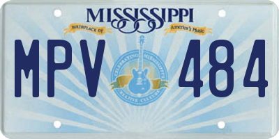 MS license plate MPV484