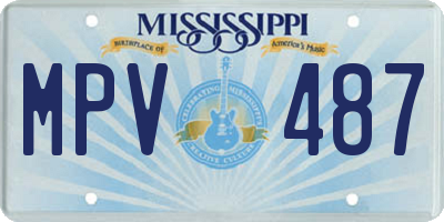 MS license plate MPV487