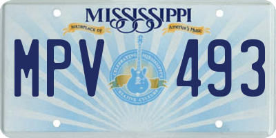 MS license plate MPV493