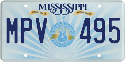 MS license plate MPV495