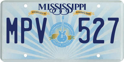 MS license plate MPV527