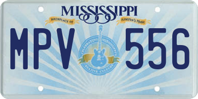 MS license plate MPV556