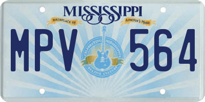 MS license plate MPV564