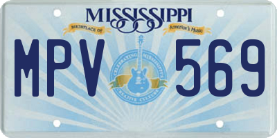 MS license plate MPV569