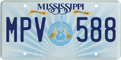MS license plate MPV588