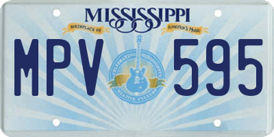 MS license plate MPV595