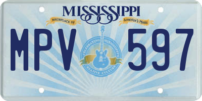 MS license plate MPV597