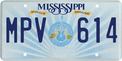 MS license plate MPV614