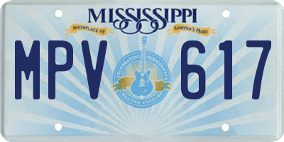 MS license plate MPV617