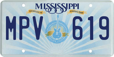 MS license plate MPV619