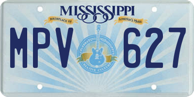 MS license plate MPV627