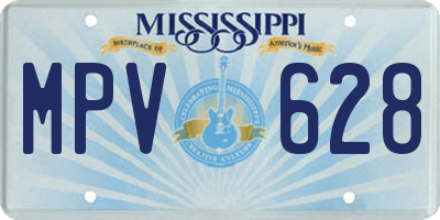 MS license plate MPV628