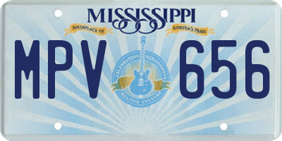 MS license plate MPV656