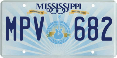 MS license plate MPV682