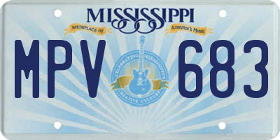 MS license plate MPV683