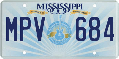 MS license plate MPV684