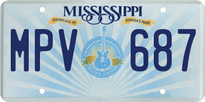 MS license plate MPV687