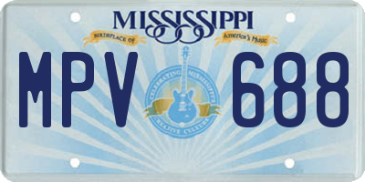 MS license plate MPV688