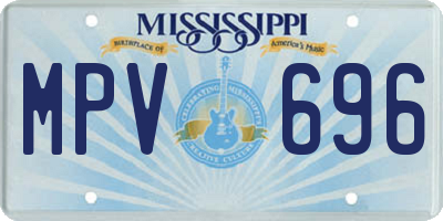 MS license plate MPV696
