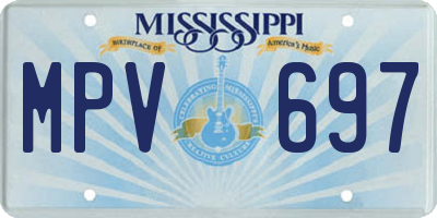 MS license plate MPV697