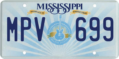 MS license plate MPV699