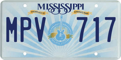 MS license plate MPV717