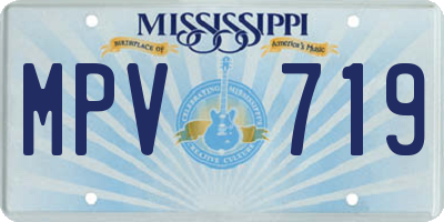 MS license plate MPV719