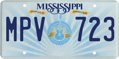 MS license plate MPV723