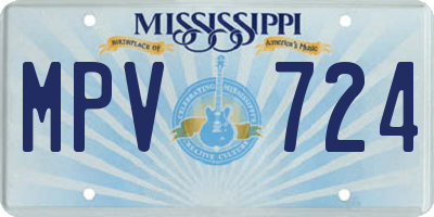 MS license plate MPV724
