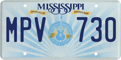 MS license plate MPV730