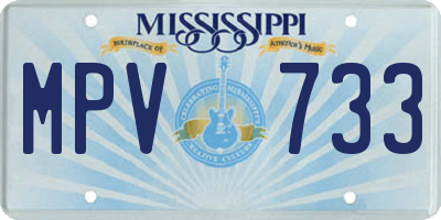 MS license plate MPV733