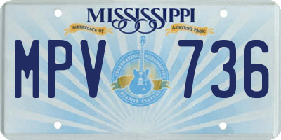 MS license plate MPV736