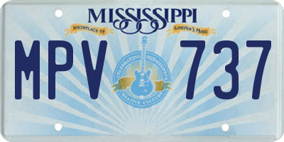 MS license plate MPV737