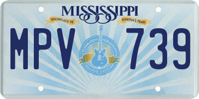 MS license plate MPV739