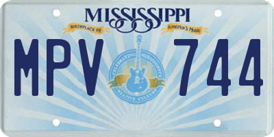 MS license plate MPV744