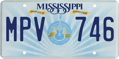 MS license plate MPV746