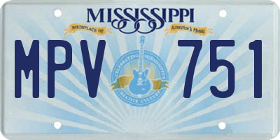 MS license plate MPV751