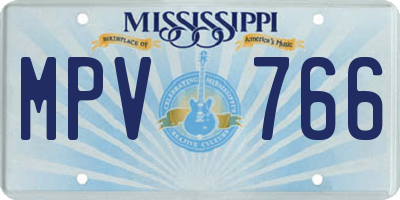 MS license plate MPV766