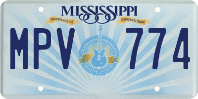 MS license plate MPV774